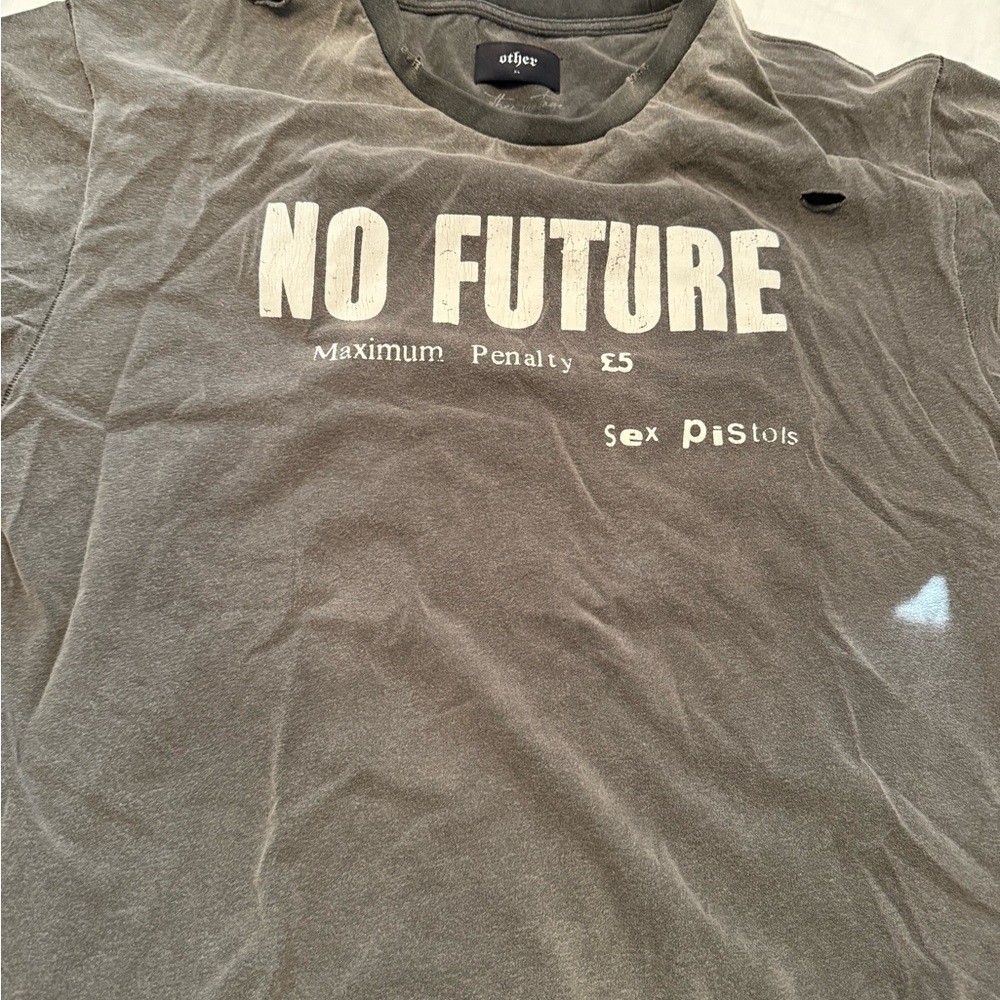 No Future Graphic T-Shirt - Gray